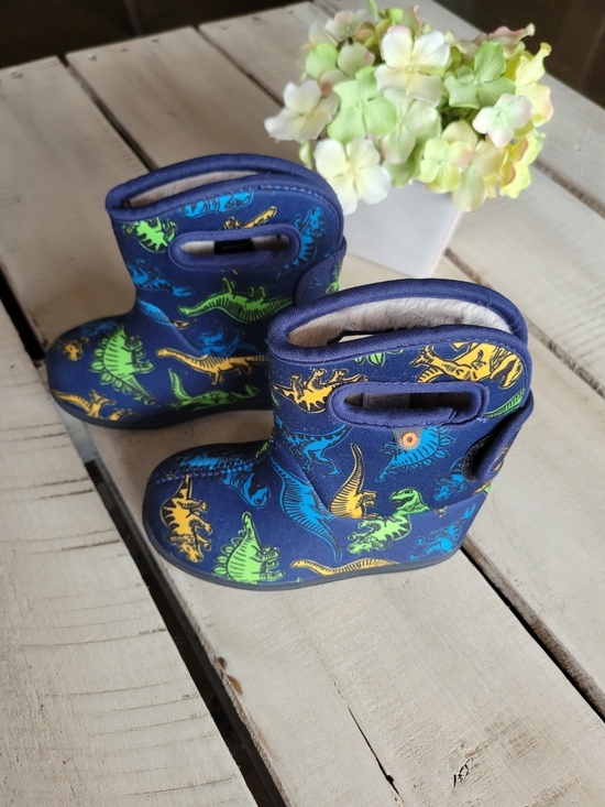 Bogs Other - Bogs II Navy Kids Rain Boots with Bright Dinosaur Print Size 7 Infants